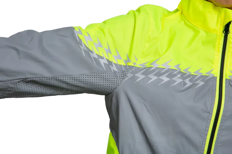 Hy Equestrian Silva Flash Lightweight Duo Reflective Jacket - Yellow/Reflective Silver-1